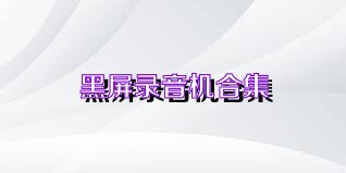 黑屏录音机合集