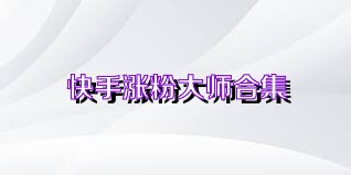 快手涨粉大师合集