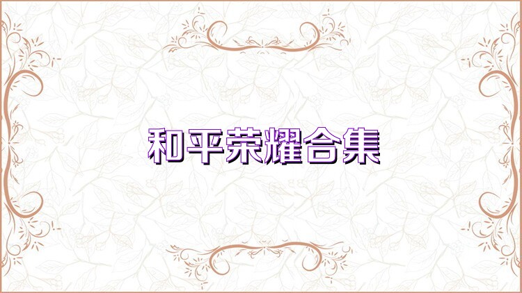 和平荣耀合集
