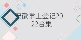 安徽掌上登记2022合集