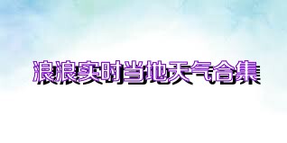 浪浪实时当地天气合集