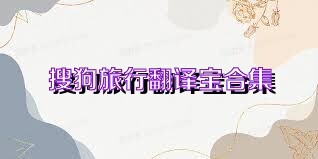 搜狗旅行翻译宝合集