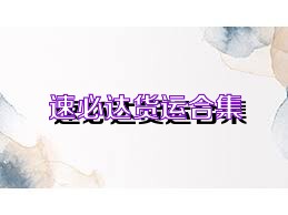 速必达货运合集