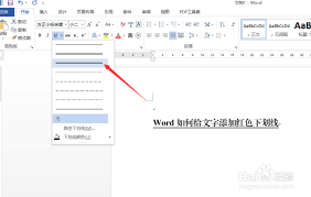 word文档如何设置红色和蓝色双下划线