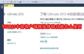 VS2013丰富客户端视觉体验功能如何用