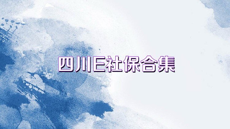 四川E社保合集