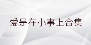 爱是在小事上合集